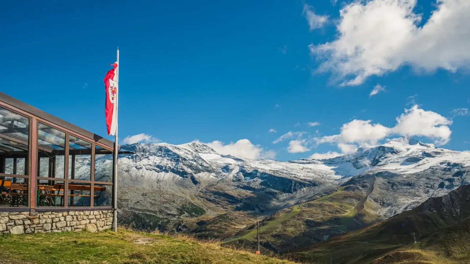 Lodowiec Hintertux — panorama z górnej stacji, Tuxer Ferner, Tyrol