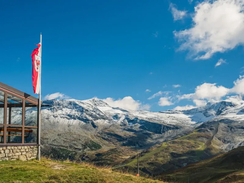 Lodowiec Hintertux — panorama z górnej stacji, Tuxer Ferner, Tyrol