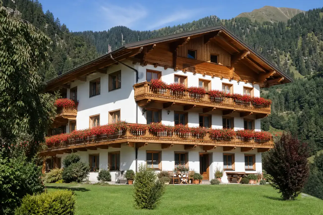 Pensjonat w Bad Kleinkirchheim — przykładowy obiekt z alpejskim ogrodem